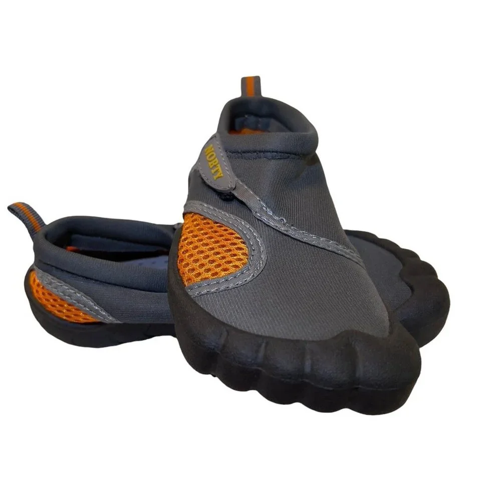 Norty Unisex Barefoot Grey Orange Outdoor Beach sports kids shoes size‎ US 12